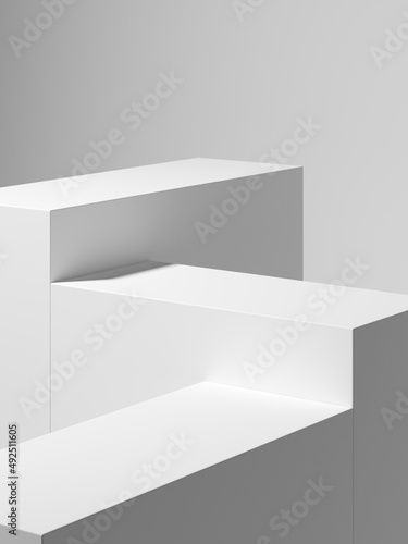 Abstract background, mock up scene with podium geometry shape for product display. 3D rendering photo