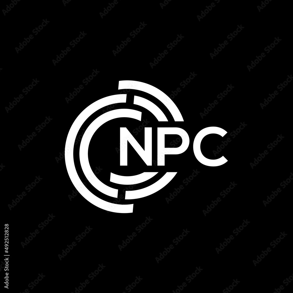NPC letter logo design. NPC monogram initials letter logo concept. NPC letter design in black background. NPC letter logo design. NPC monogram initials letter logo concept. NPC letter design in black background.