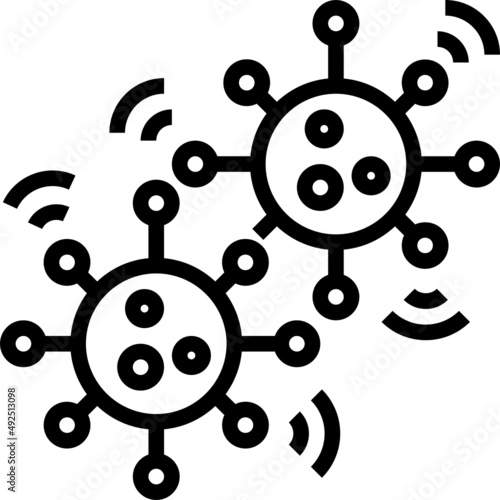 Coronavirus transmission icon