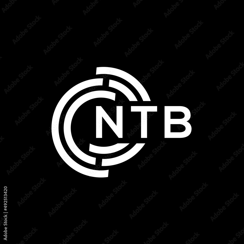 NTB letter logo design. NTB monogram initials letter logo concept. NTB letter design in black background. NTB letter logo design. NTB monogram initials letter logo concept. NTB letter design in black background.