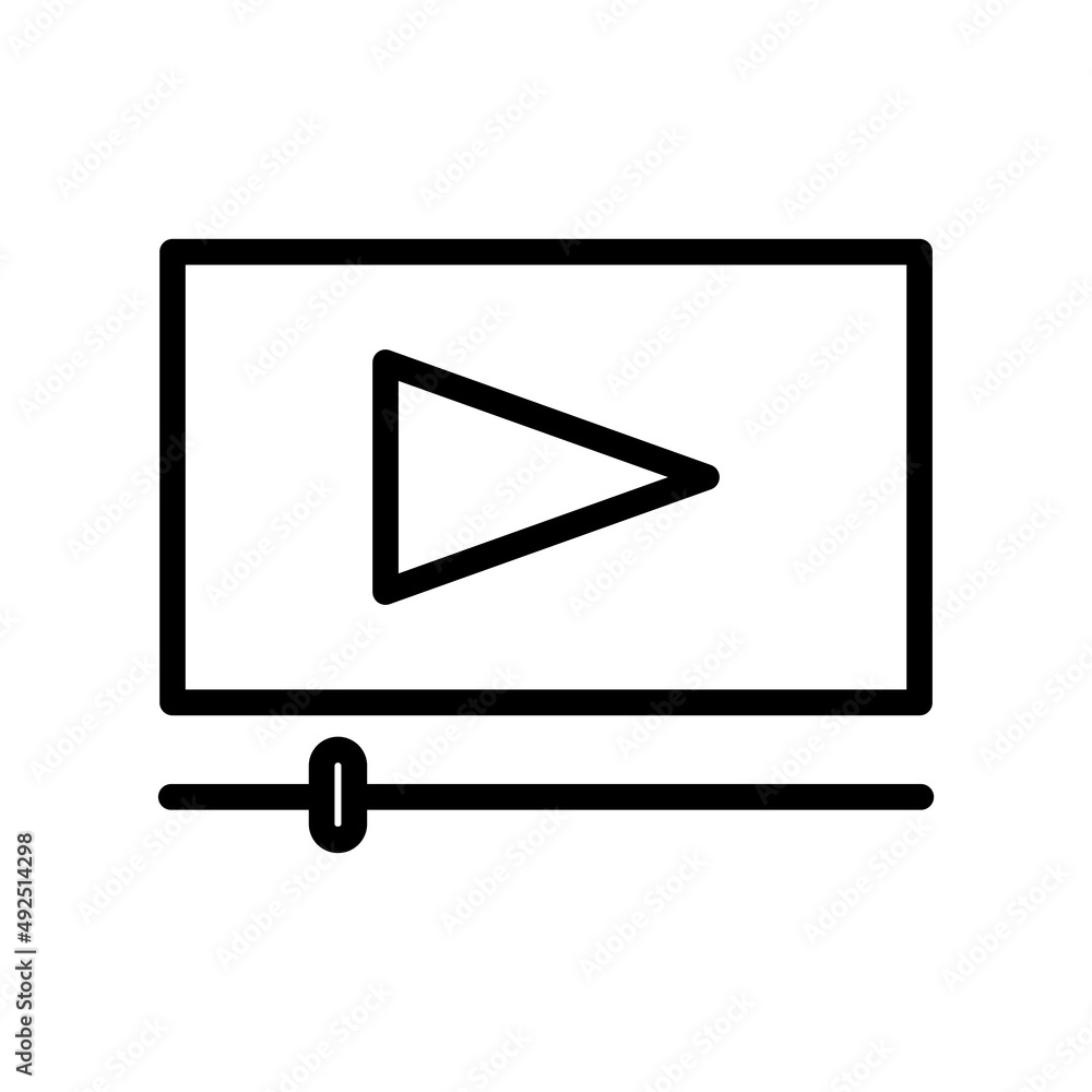 video play icon. line icon style. suitable for music icon. simple design editable. Design template vector video play icon. line icon style. suitable for music icon. simple design editable. Design template vector