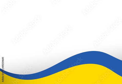 Ukraine flag wave flowing flutter banner concept and copy space background vector illustration.