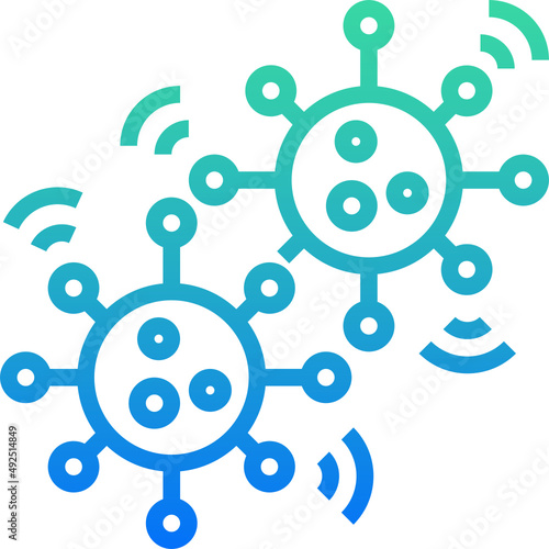 Coronavirus transmission icon