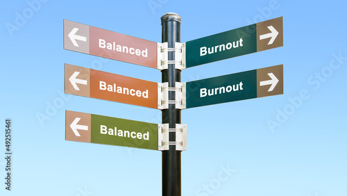 Street Sign to Balanced versus Burnout © Thomas Reimer