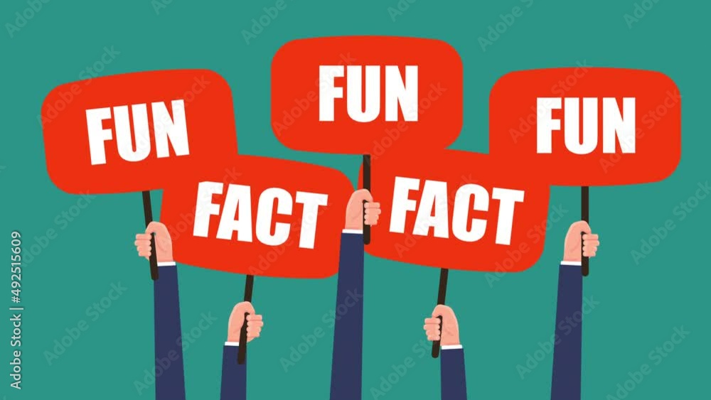 fun fact sign animation. hand of businessman hold sign - animation concept. 4K motion animation. fun fact sign animation. hand of businessman hold sign - animation concept. 4K motion animation.