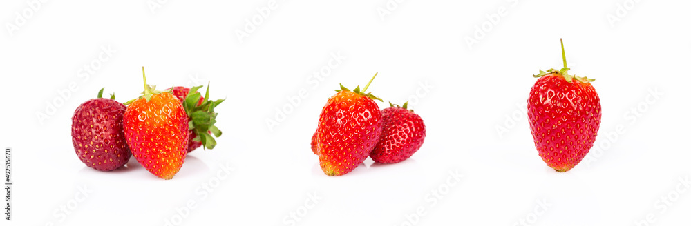 strawberries on a white background strawberries on a white background