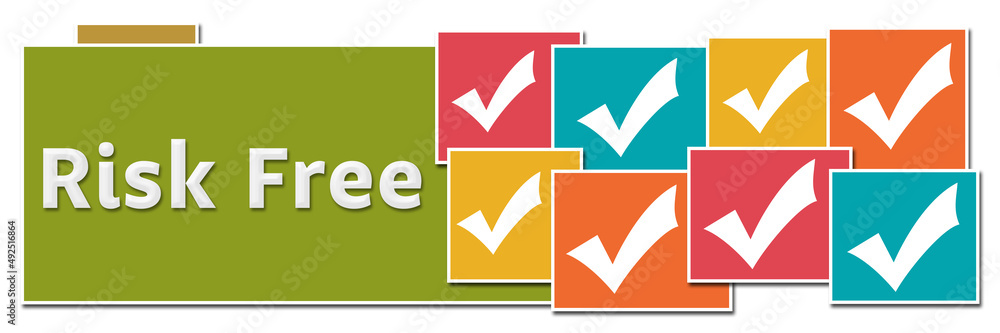 Risk Free Various Color Boxes With Tick Mark Symbols Stock Illustration ...