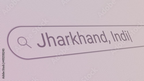Search Bar Jharkhand India 
Close Up Single Line Typing Text Box Layout Web Database Browser Engine Concept photo