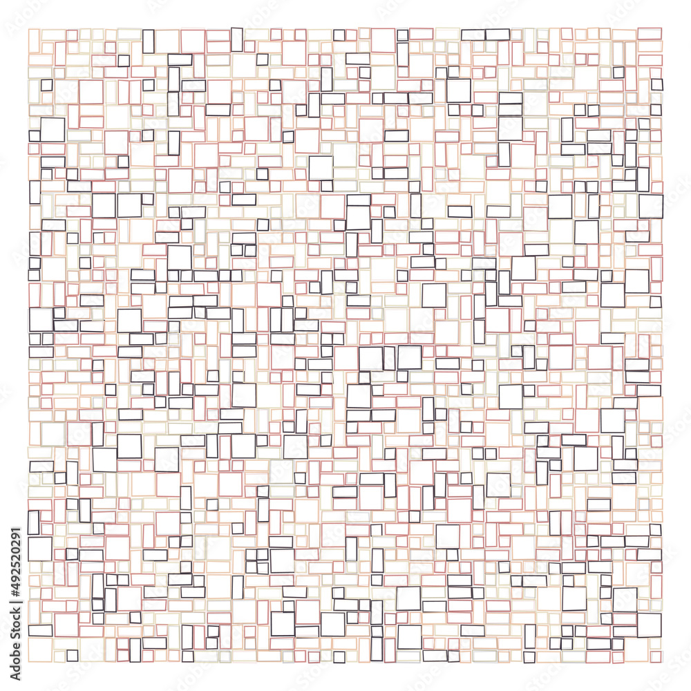 Fototapeta premium Offset Quads generative art background art illustration