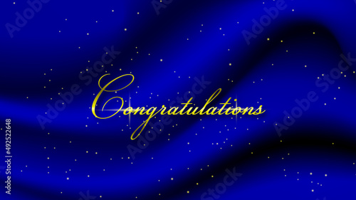 Congratulations background with gold lettering