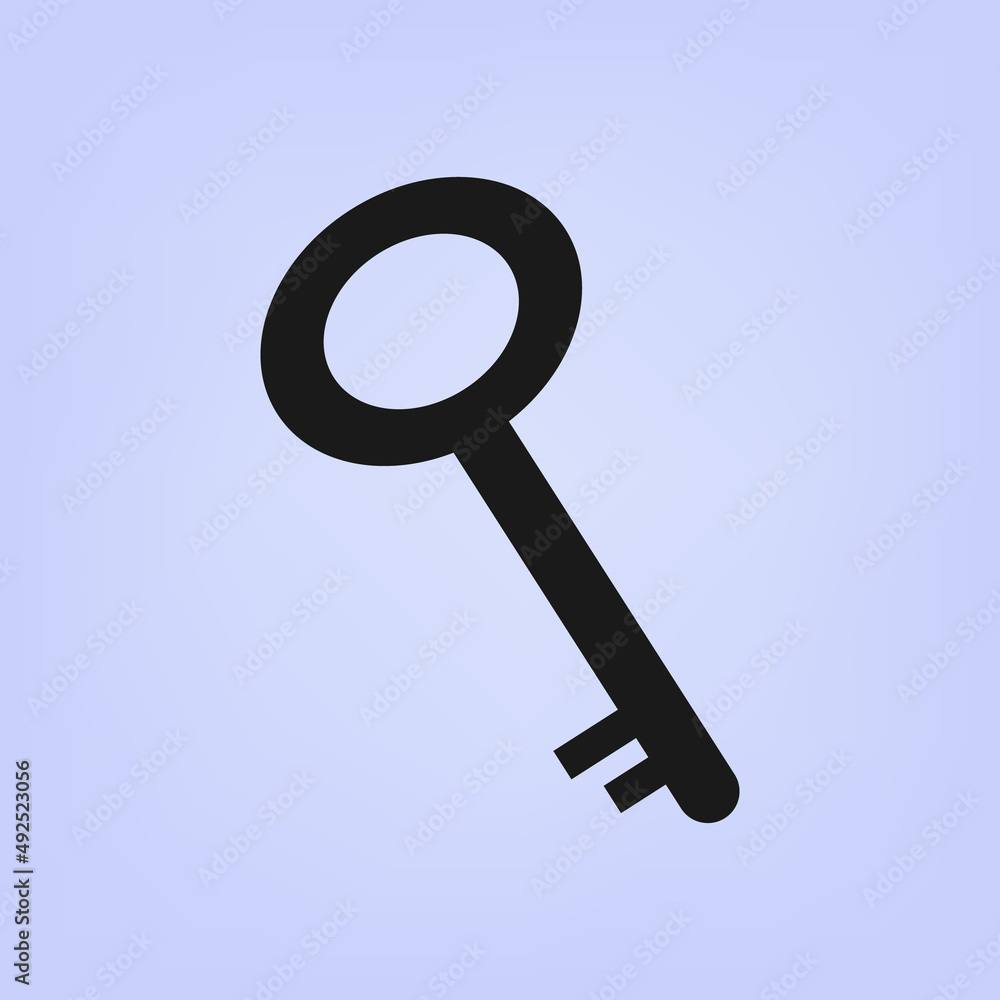Key black icon. Isolated object, symbol of security, secret. Sign of open or closed access to the house, safe, car, business. Key tool to open the door, lock. The concept of a secret password. Vector Key black icon. Isolated object, symbol of security, secret. Sign of open or closed access to the house, safe, car, business. Key tool to open the door, lock. The concept of a secret password. Vector