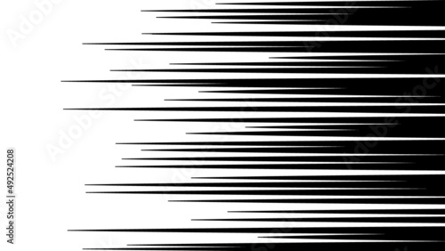 黒色の平行線の漫画系の効果線のベクター素材