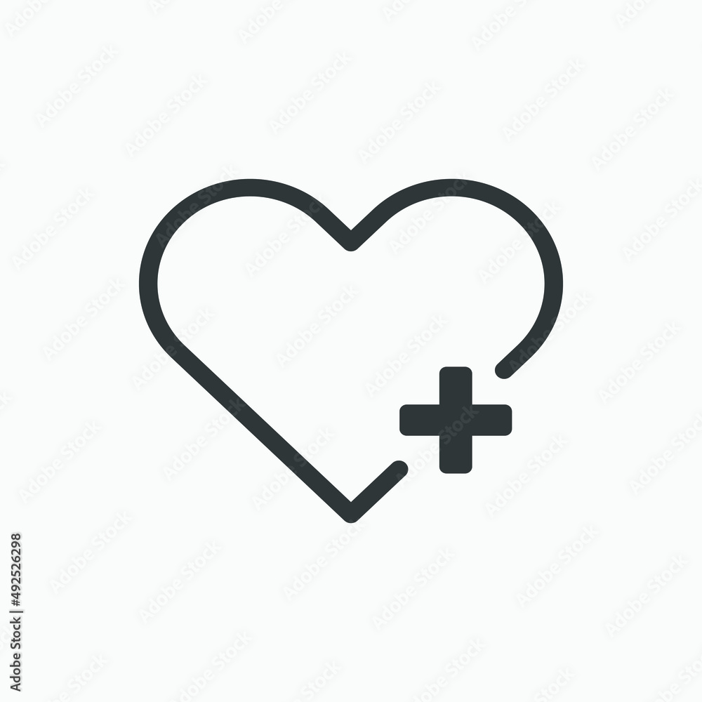 medical heart, health, plus, cardiology, heartbeat icon vector isolated medical heart, health, plus, cardiology, heartbeat icon vector isolated