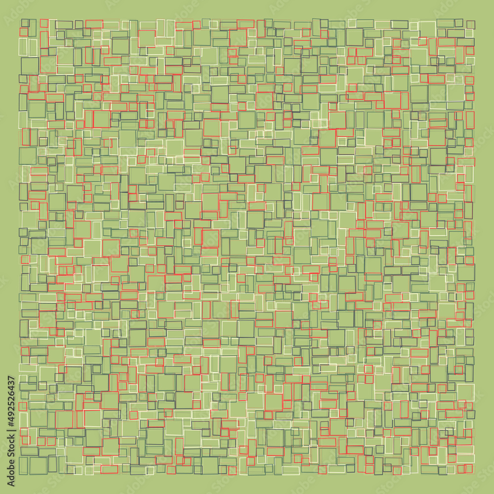 Fototapeta premium Offset Quads generative art background art illustration