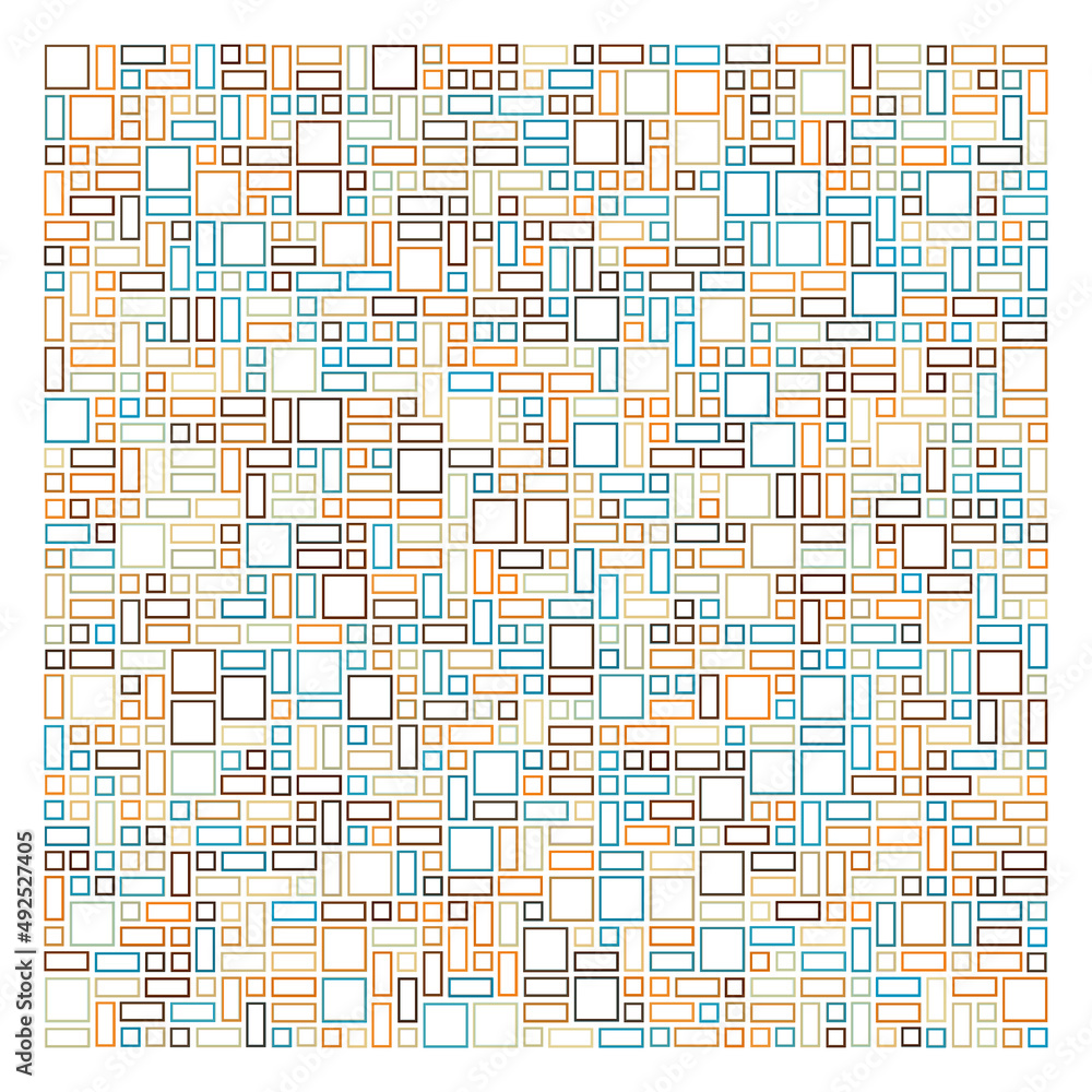 Fototapeta premium Offset Quads generative art background art illustration