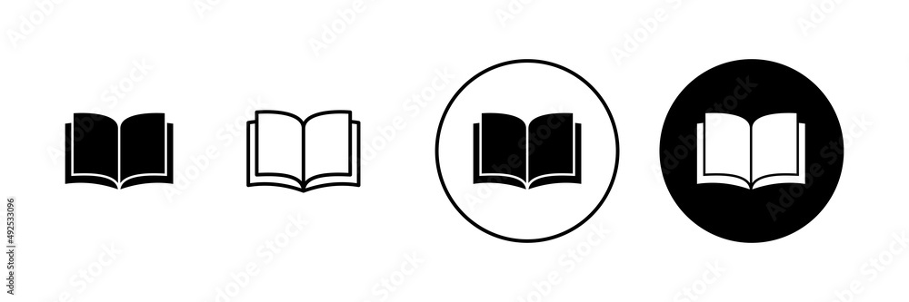 Book icons set. open book sign and symbol. ebook icon Book icons set. open book sign and symbol. ebook icon