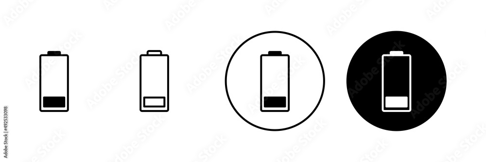 Battery icons set. battery Charging sign. battery charge level Battery icons set. battery Charging sign. battery charge level