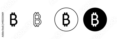 Bitcoin icons set. bitcoin sign and symbol. payment symbol. cryptocurrency logo