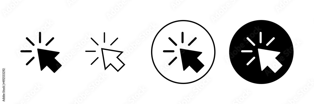Click icons set. pointer arrow sign and symbol. cursor icon Click icons set. pointer arrow sign and symbol. cursor icon