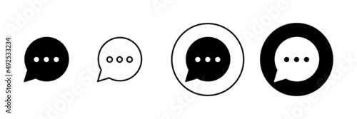 Chat icons set. speech bubble sign and symbol. comment icon. message