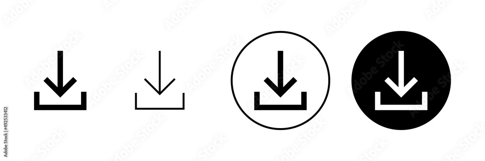 Download icons set. Download sign and symbol Download icons set. Download sign and symbol