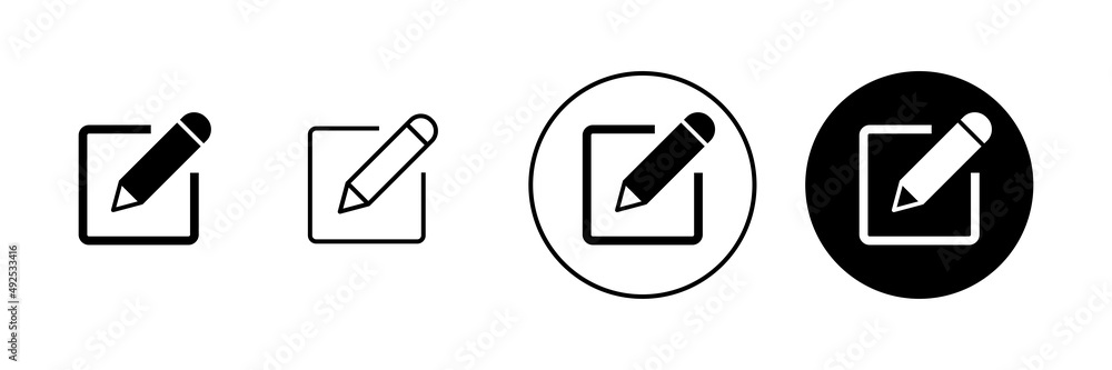 Edit icons set. edit document sign and symbol. edit text icon. pencil. sign up Edit icons set. edit document sign and symbol. edit text icon. pencil. sign up