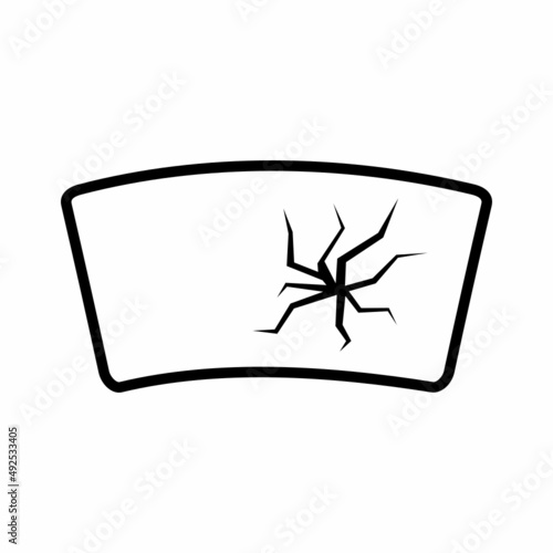 broken windshield icon