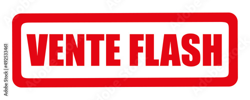 Vente flash. Tampon rouge vectoriel.