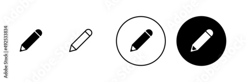 Pencil icons set. pen sign and symbol. edit icon vector