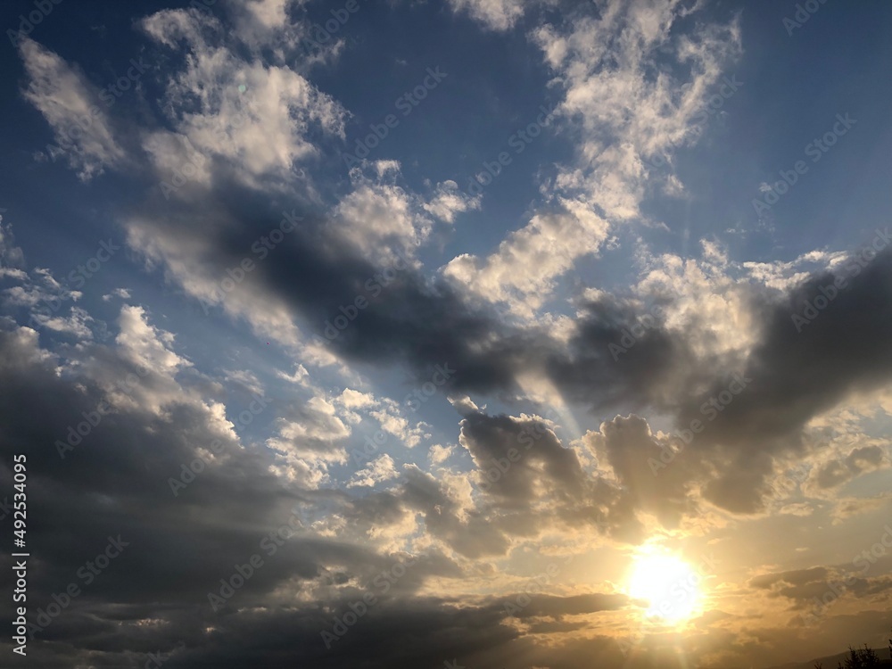 blue sky sunset blue sky sunset