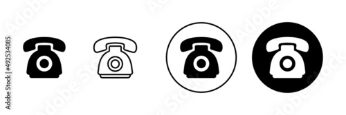 Telephone icons set. phone sign and symbol © avaicon