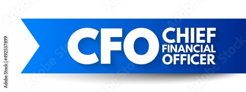CFO Chief Financial Officer - senior manager responsible for overseeing the financial activities of an entire company, acronym text concept background