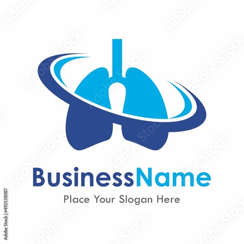lungs logo vector logo template. suitable for business, healthy and web