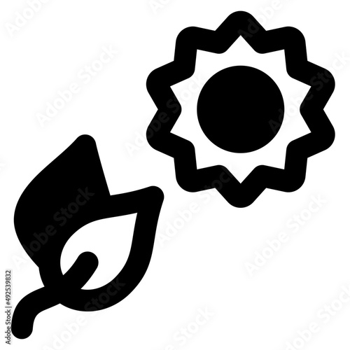 photosynthesis glyph icon