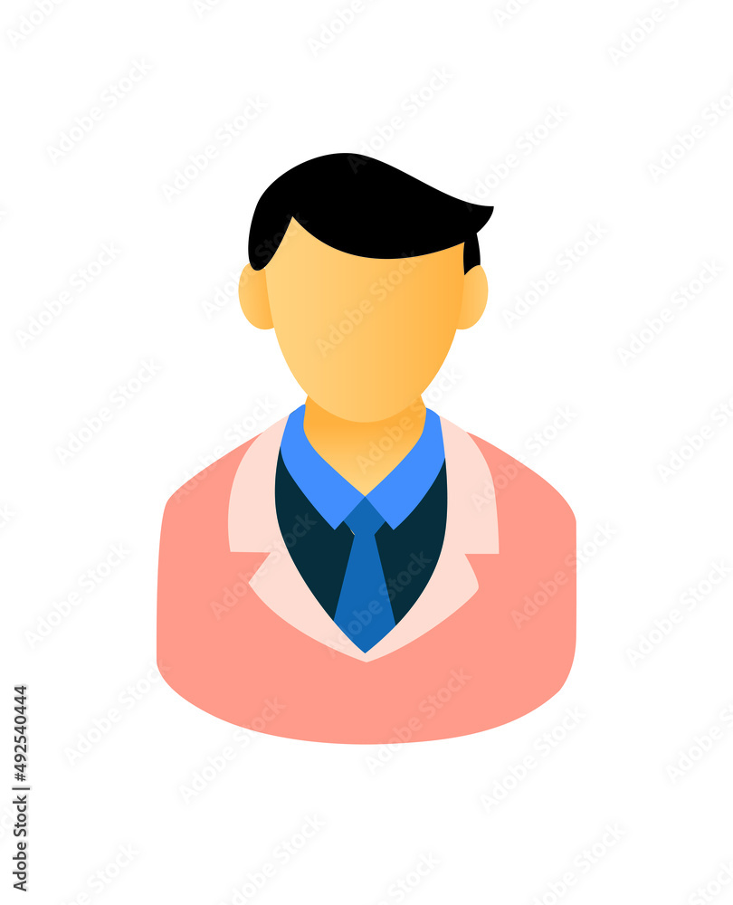 Businessman icon vector. Male avatar with suit and tie. Professional human symbol. Businessman icon vector. Male avatar with suit and tie. Professional human symbol.