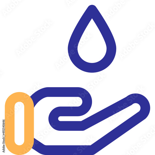 hydro power colored line icon