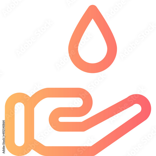 hydro power gradient icon