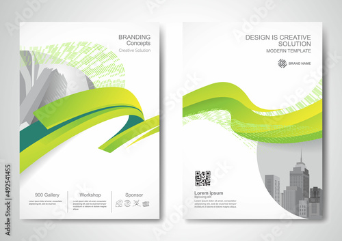 Template vector design for Brochure, AnnualReport, Magazine, Poster, Corporate Presentation, Portfolio, Flyer, infographic, layout modern with color size A4, Front and back, Easy to use and edit.