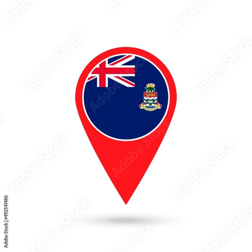 Map pointer with country Cayman Islands. Cayman Islands flag. Vector illustration. Free Download Map pointer with country Cayman Islands. Cayman Islands flag. Vector illustration. - GFXLoad