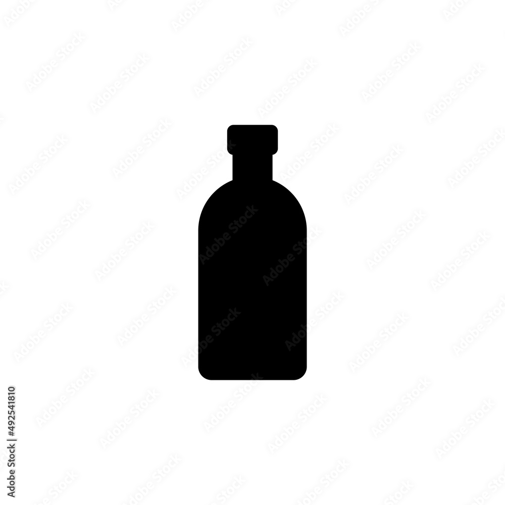 Graphic flat bottle icon for your design and website