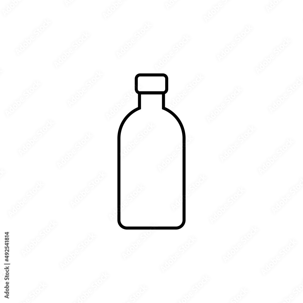 Graphic flat bottle icon for your design and website Graphic flat bottle icon for your design and website