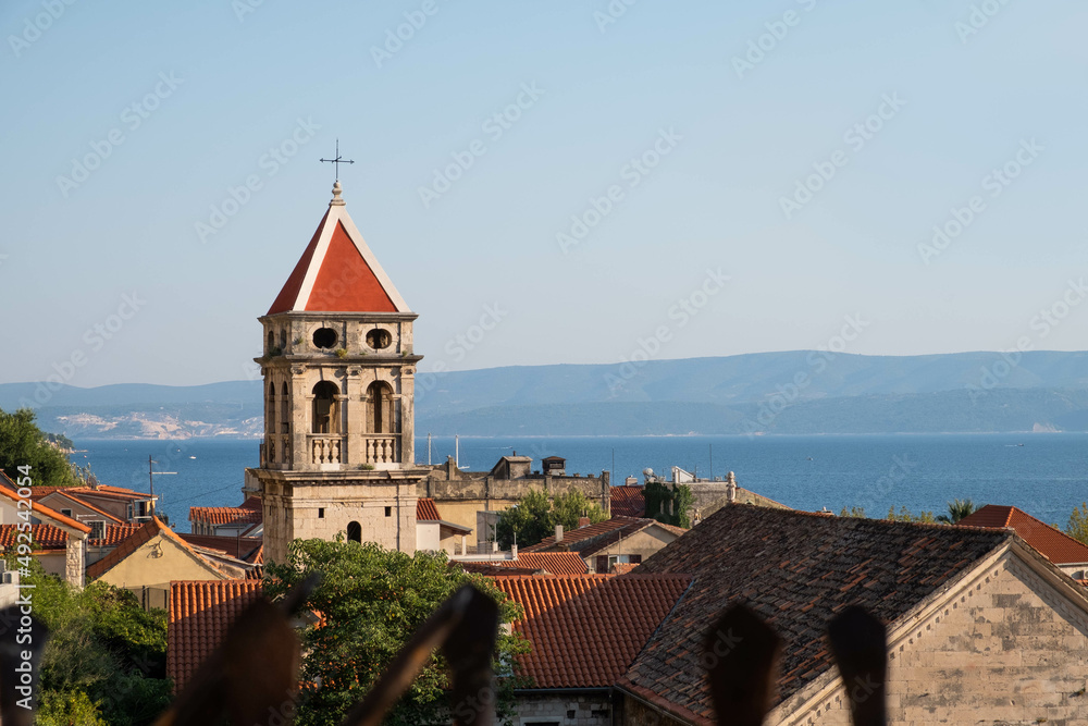 Beautiful summer view on the old town Omis in Croatia. Beautiful summer view on the old town Omis in Croatia.
