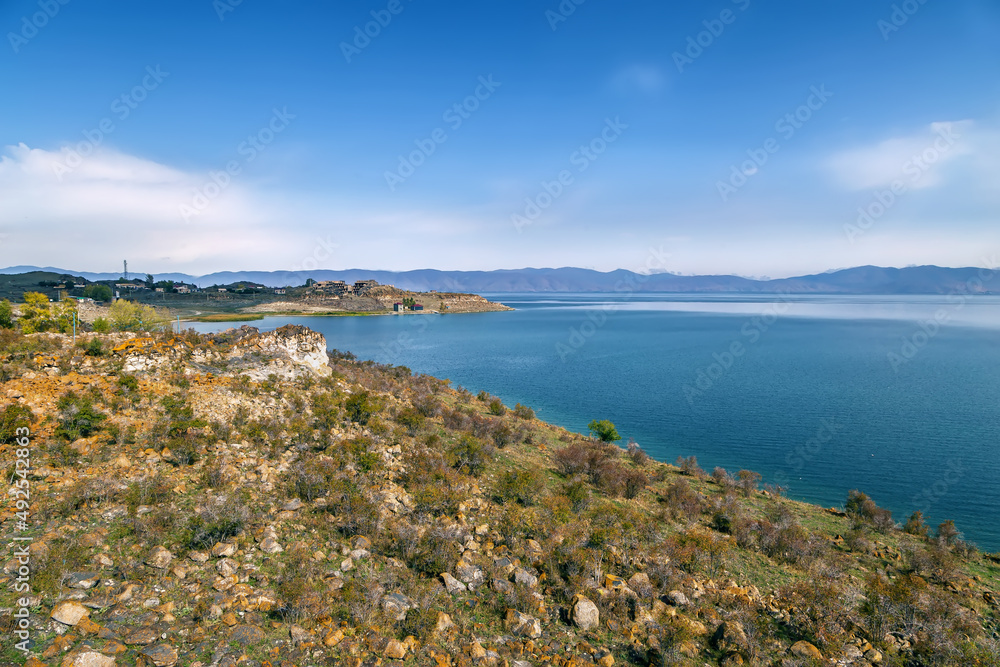 Shore of Sevan lake, Armenia