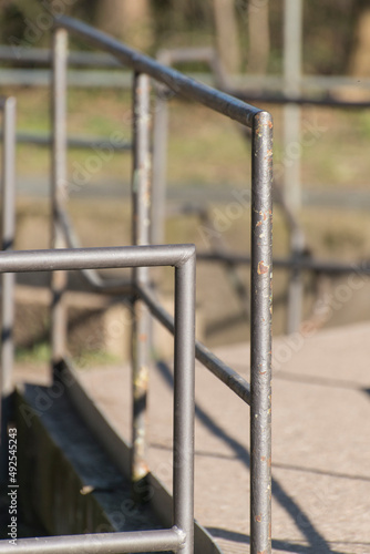 a metal fence © Chris