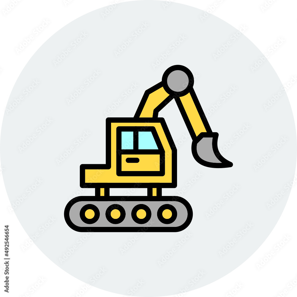 Naklejka premium Excavator Icon