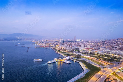 Aerial photo of izmir with drone during daytime © Suzi