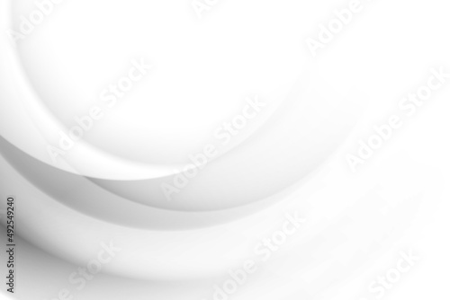 Abstract white and gray color, modern design background with geometric circle shape. Vector illustration.