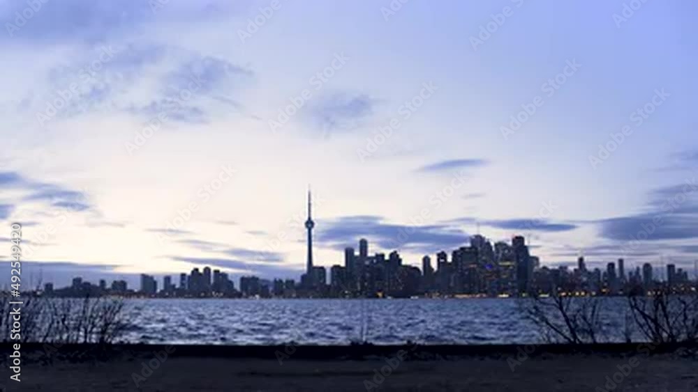 Toronto cityscape view from Toronto Island