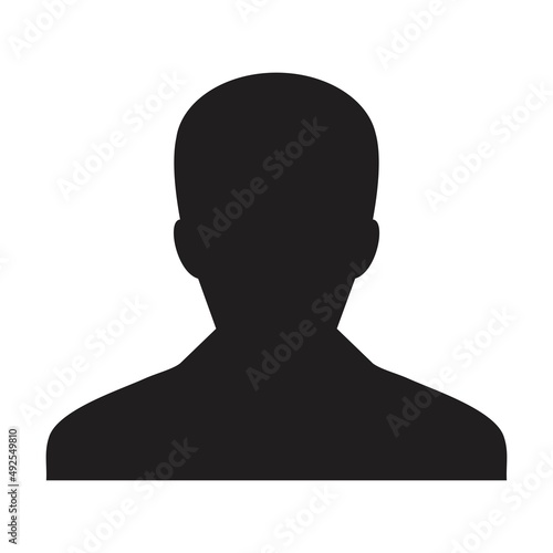 User icon vector male person profile avatar symbol for business in a flat color glyph pictogram sign illustration