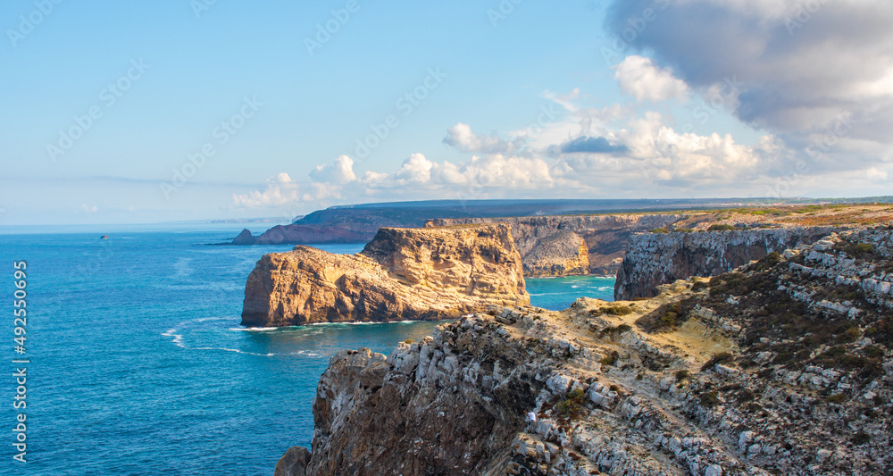 Portugal, Atlantic coast. Beautiful cliff formations.
